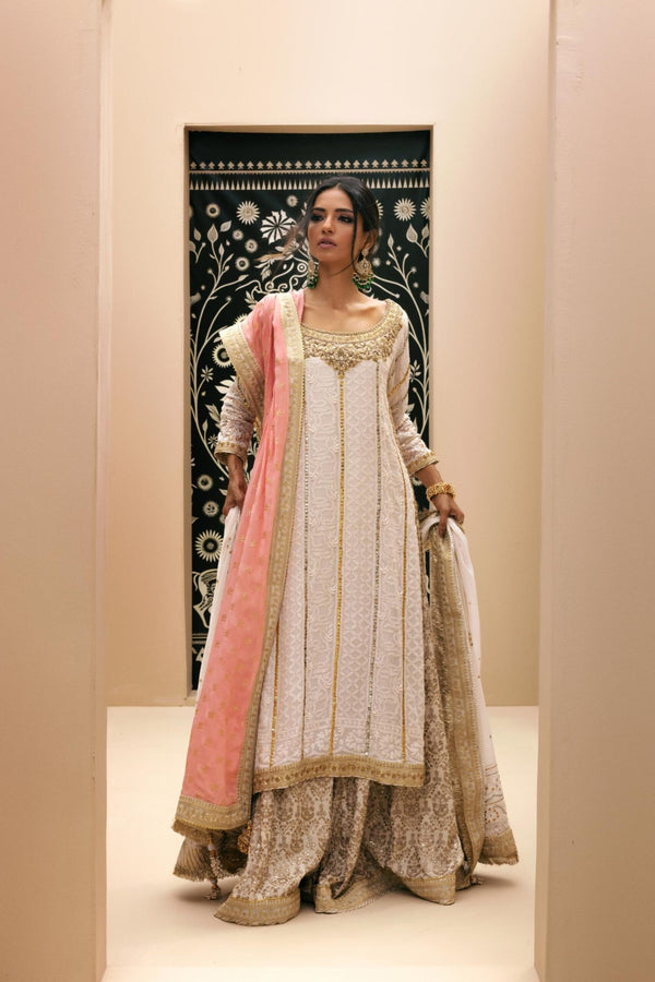 Zarmeen White Chikankari Dhaka